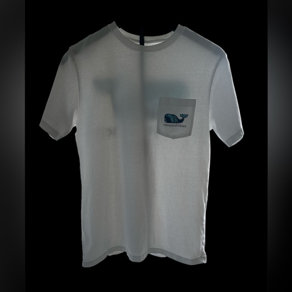 Vineyard Vines Women’s White Tee with Blue Logo - Picture 1 of 5